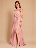 Chiffon Prom Dress with Appliques