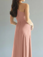 One-Shoulder Bridesmaid Dress with Slit