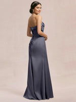 Satin Bow Accent Bridesmaid Dress 