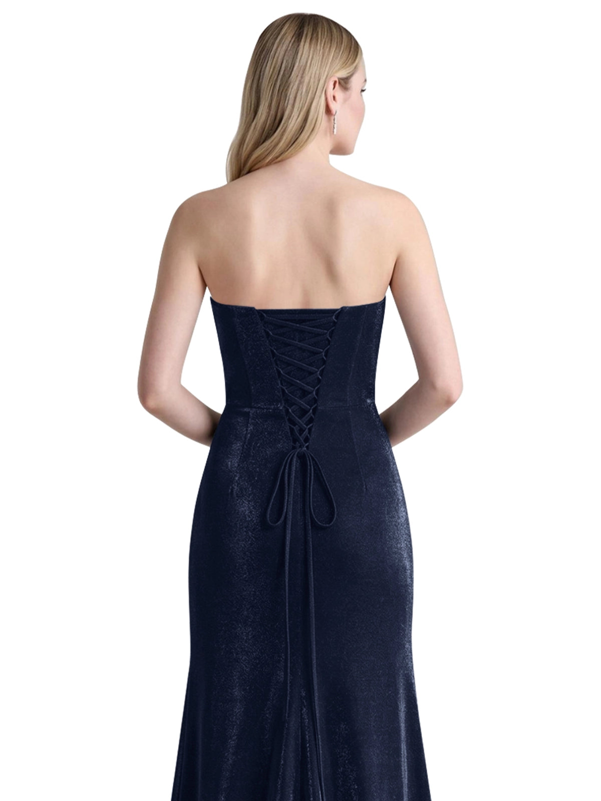 Velvet Prom Dress with Beaded Applique 