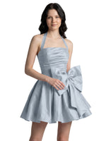 Halter Oversized Bow Mini Dress 