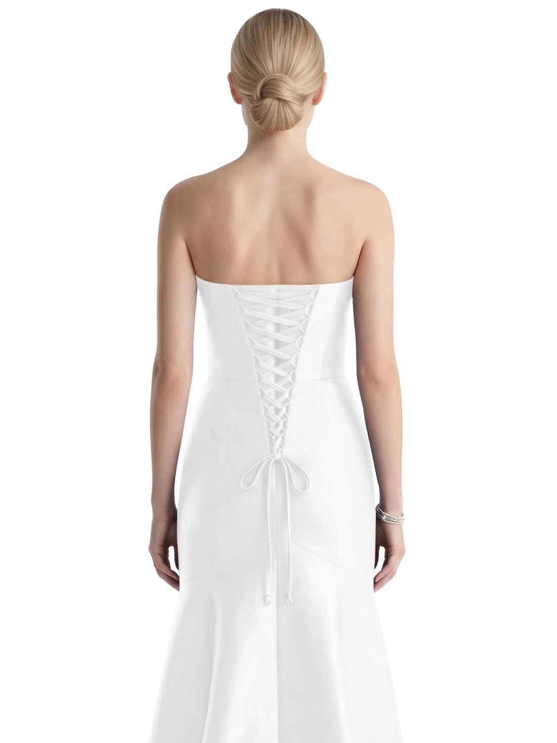 Strapless Ruched Bodice Prom Dress 