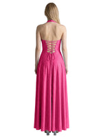 Halter Beaded Prom Dress 