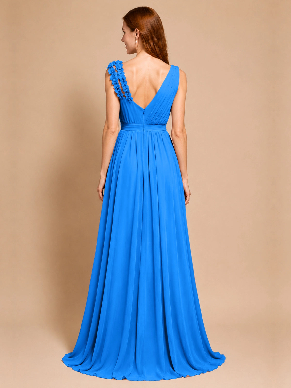 Chiffon Prom Dress with Appliques