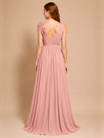 Chiffon Prom Dress with Appliques