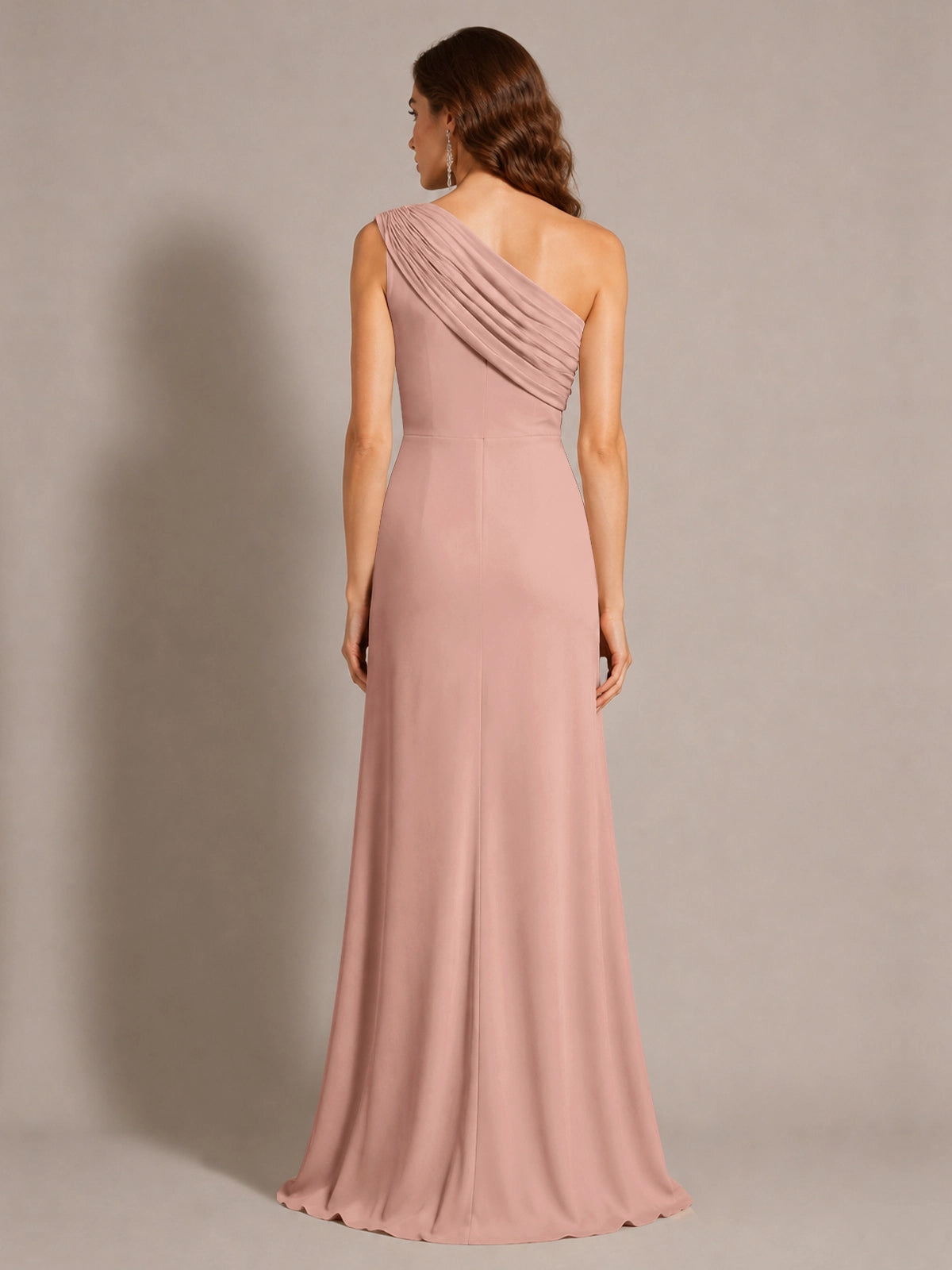 One-Shoulder Prom Dress with Slit