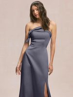 Satin Bow Accent Bridesmaid Dress 