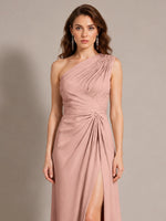 One-Shoulder Prom Dress with Slit