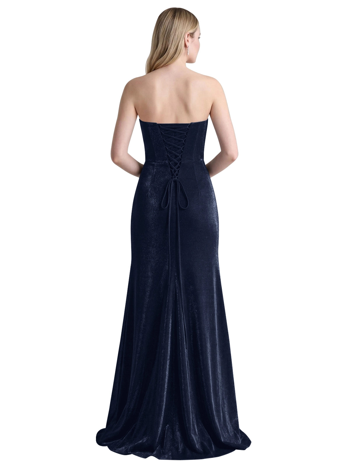 Velvet Prom Dress with Beaded Applique 