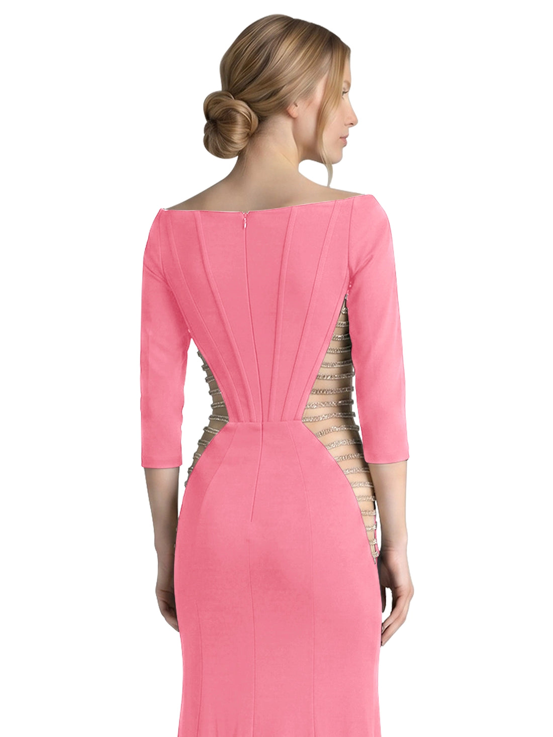 Side Cutout Slit Prom Dress 