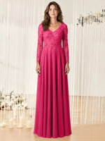 A-line Mother of the Bride Dress with Appliques