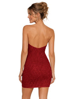 Sparkling Sheath Beading Mini Dress 