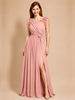 Chiffon Prom Dress with Appliques