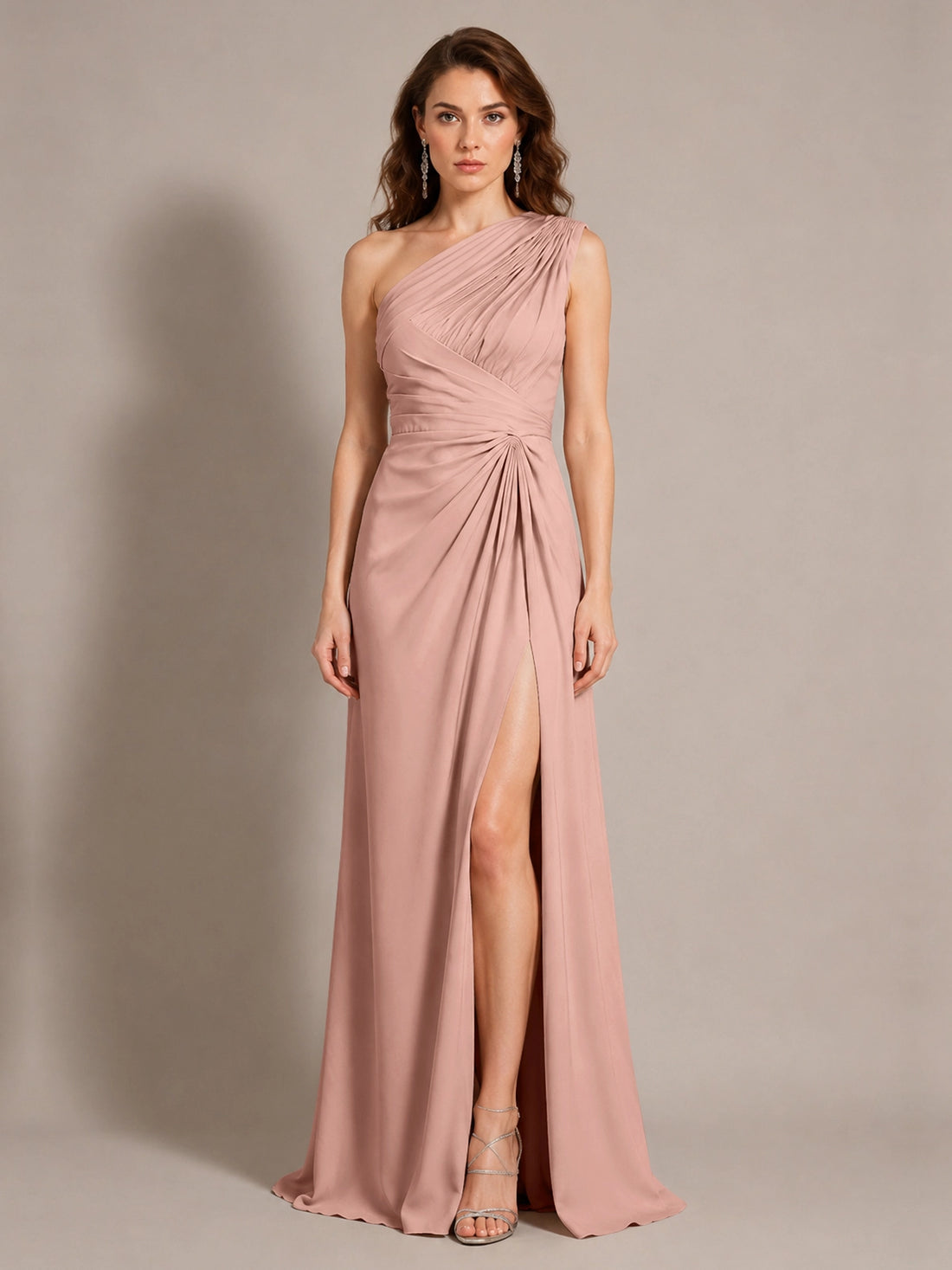 One-Shoulder Prom Dress with Slit