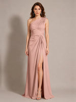 One-Shoulder Prom Dress with Slit