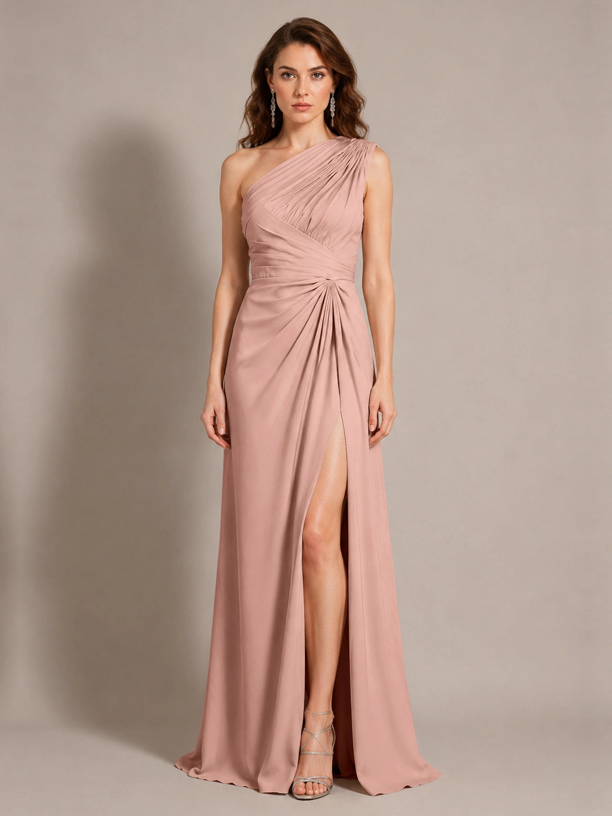 One-Shoulder Prom Dress with Slit