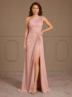 One-Shoulder Prom Dress with Slit