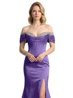 Corset Beaded Trumpet Prom Dress 