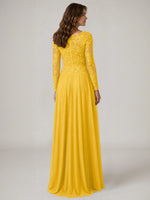 A-line Mother of the Bride Dress with Appliques