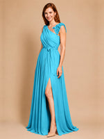 Chiffon Prom Dress with Appliques