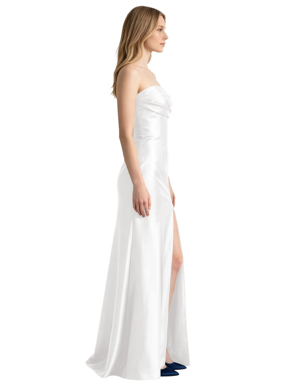 Strapless Ruched Bodice Prom Dress 