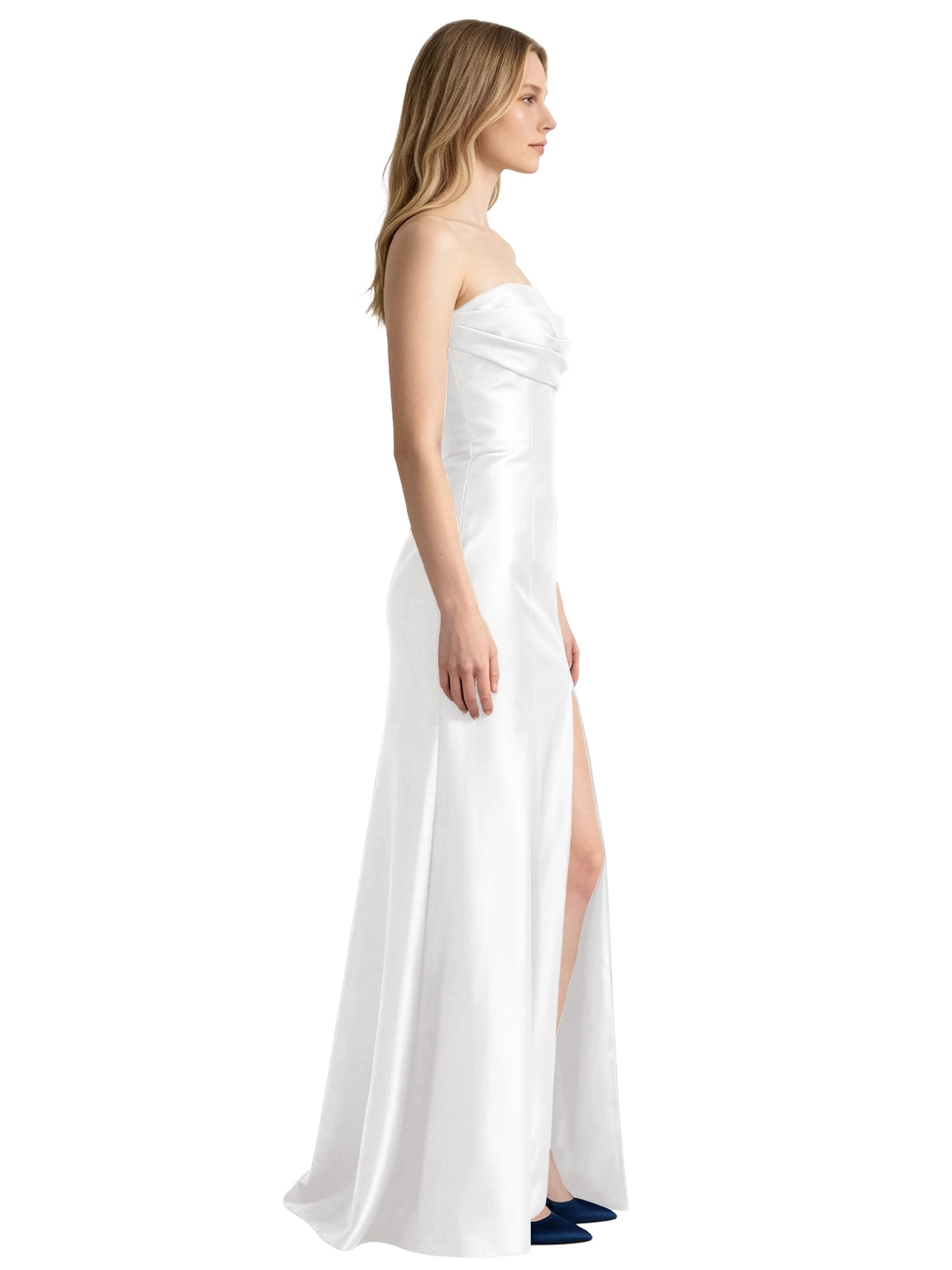 Strapless Ruched Bodice Prom Dress 