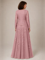 A-line Mother of the Bride Dress with Lace 