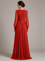 Chiffon Mother of the Bride Dress with Jewel Neckline 