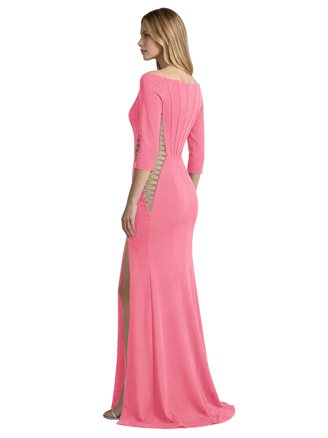 Side Cutout Slit Prom Dress 