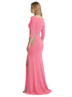 Side Cutout Slit Prom Dress 
