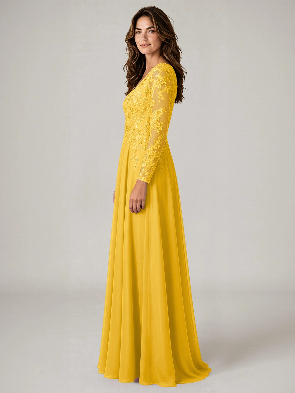 A-line Mother of the Bride Dress with Appliques