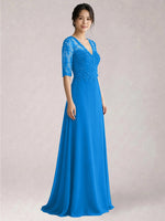 Lace Mother of the Bride Dress with Half Sleeves