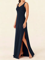 Chiffon Bridesmaid Dress with Slit 