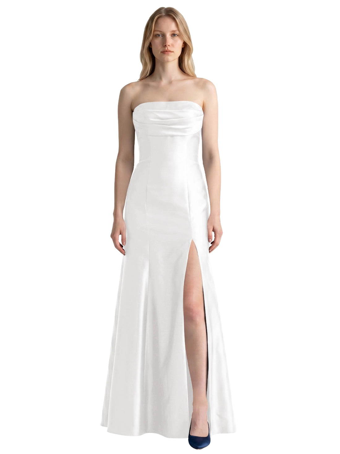 Strapless Ruched Bodice Prom Dress 