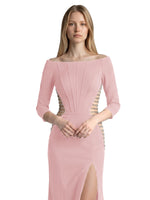 Side Cutout Slit Prom Dress 