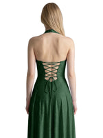 Halter Beaded Prom Dress 