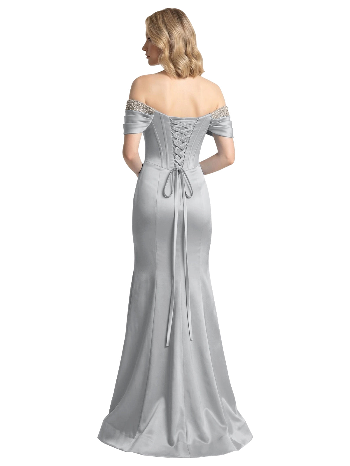 Corset Beaded Trumpet Prom Dress 