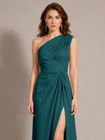 One-Shoulder Prom Dress with Slit
