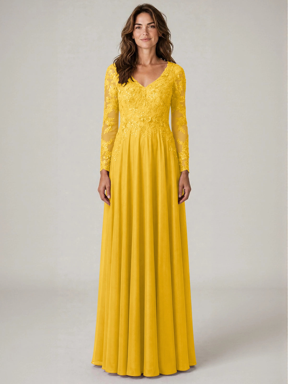 A-line Mother of the Bride Dress with Appliques