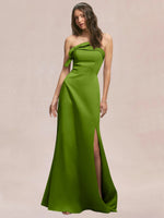 Satin Bow Accent Bridesmaid Dress 