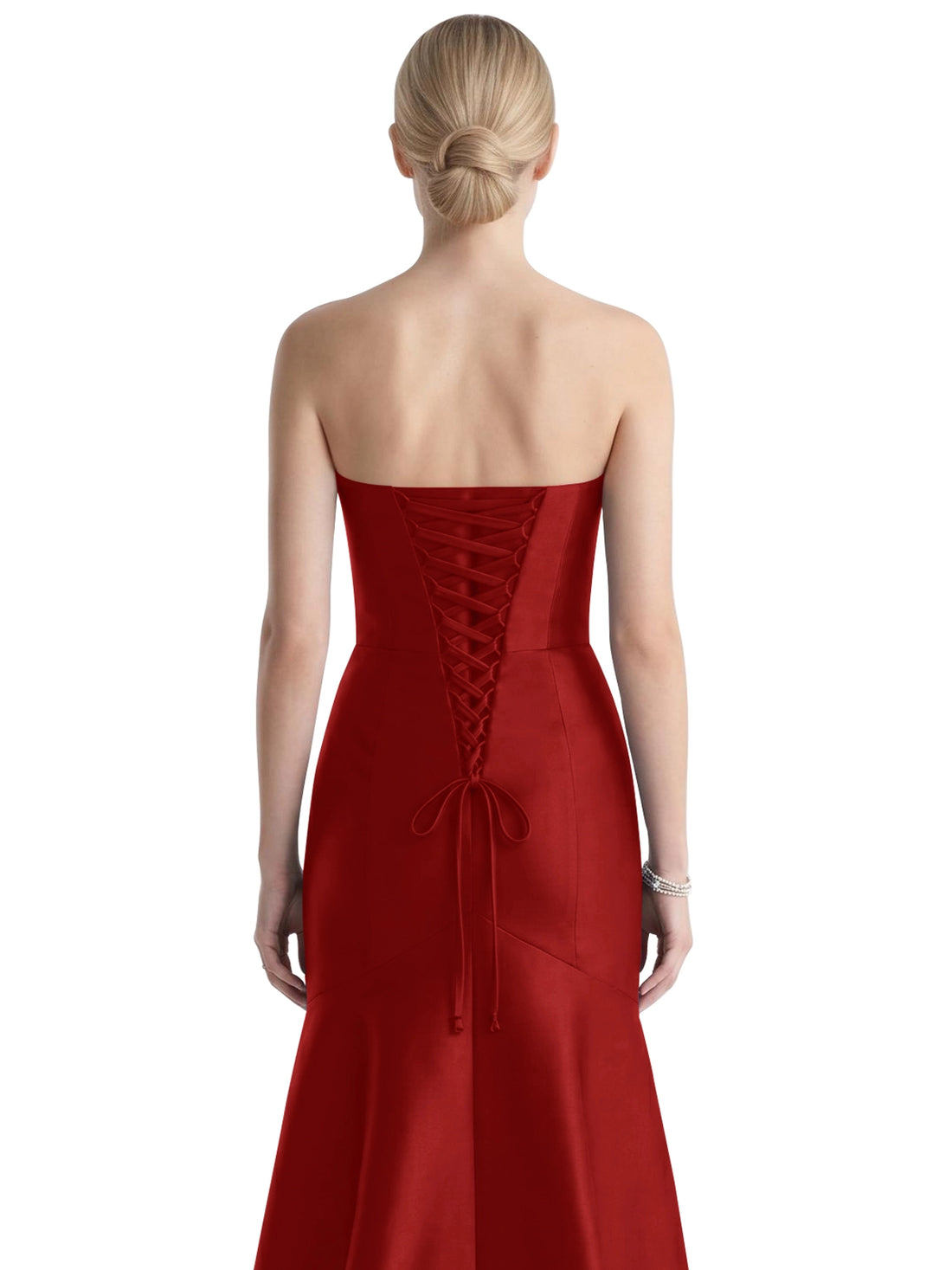 Strapless Ruched Bodice Prom Dress 