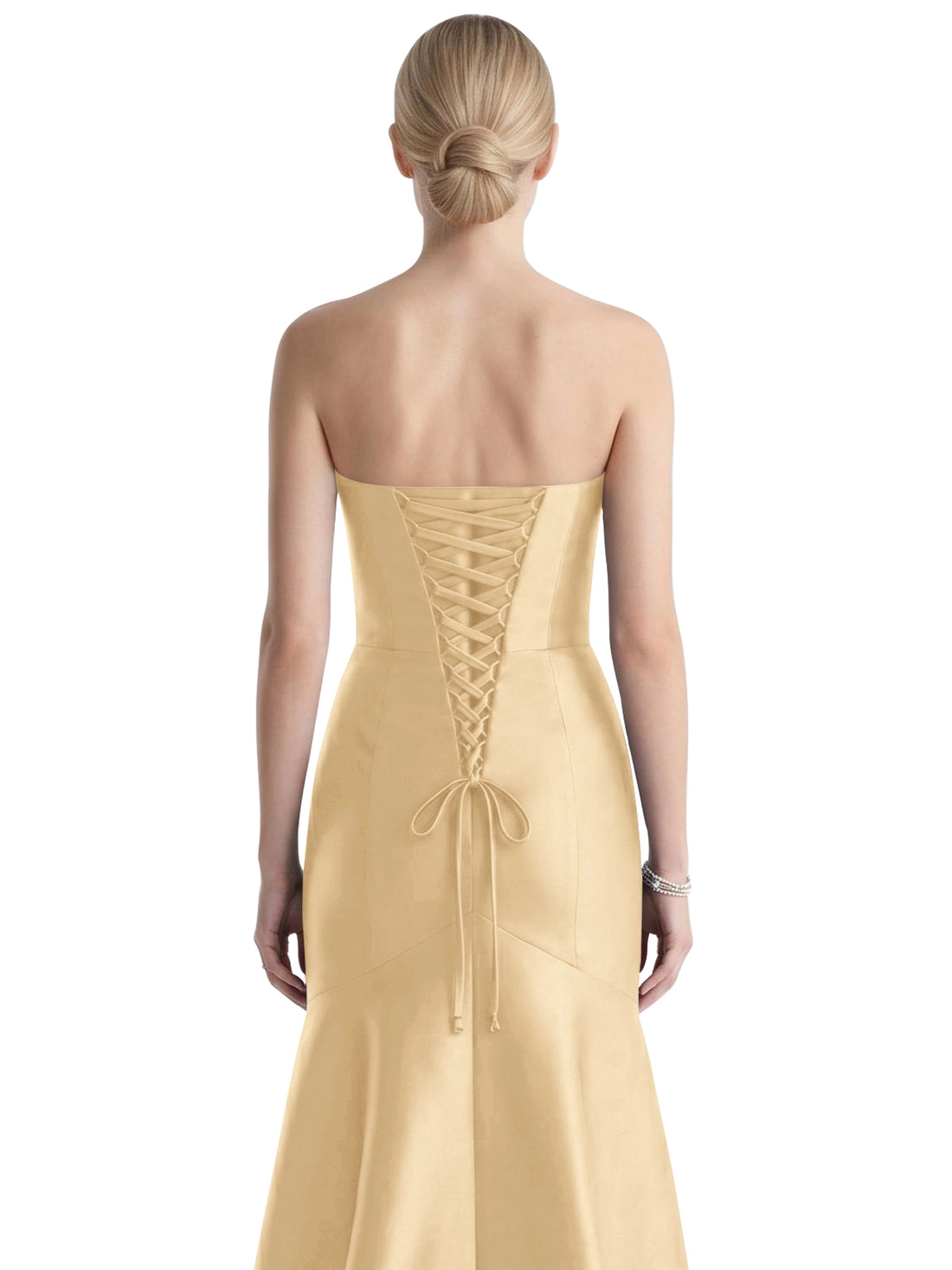 Strapless Ruched Bodice Prom Dress 