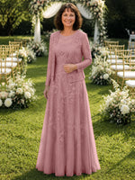 A-line Mother of the Bride Dress with Lace 