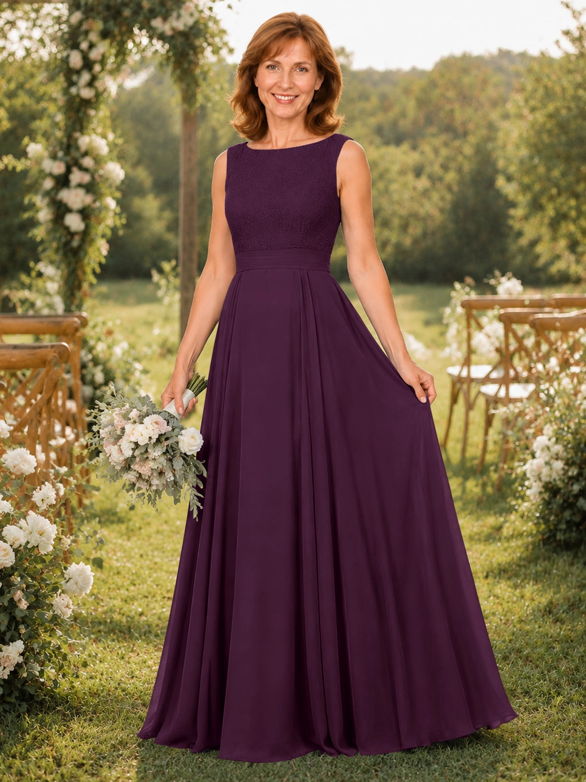 A-line Mother of the Bride Dress