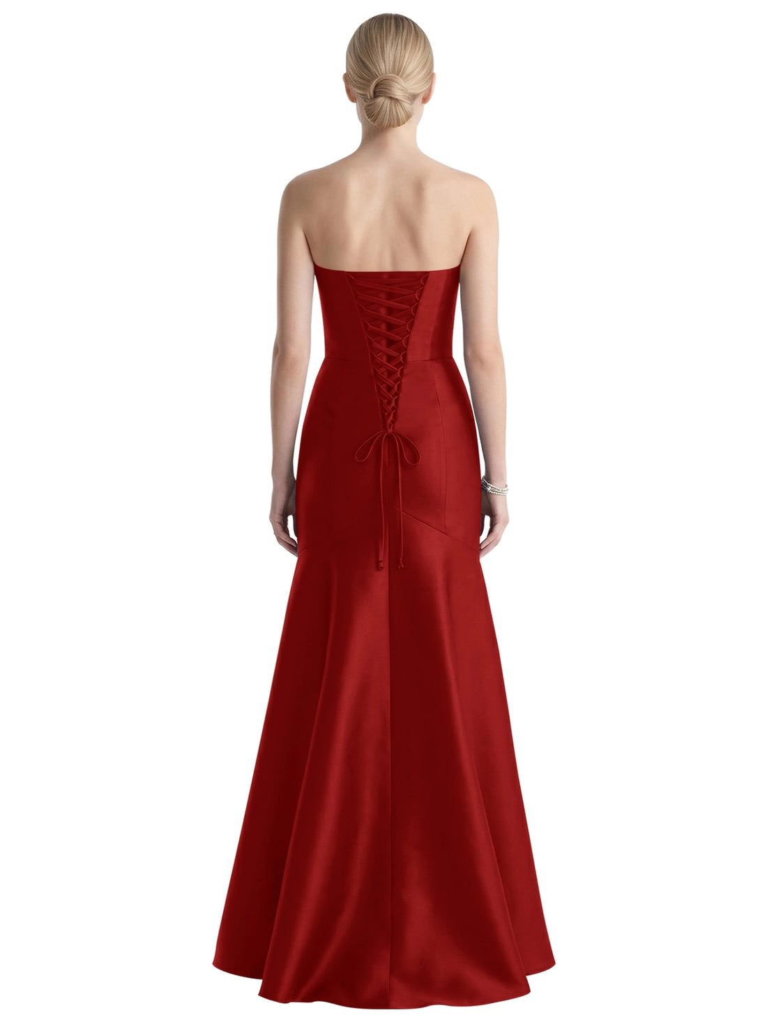 Strapless Ruched Bodice Prom Dress 