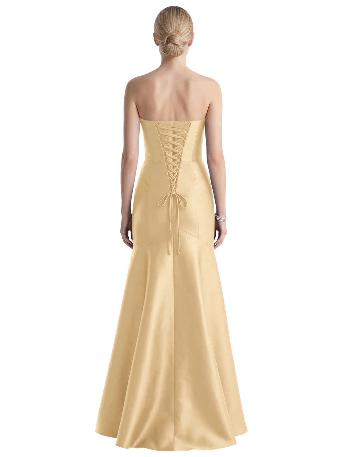 Strapless Ruched Bodice Prom Dress 