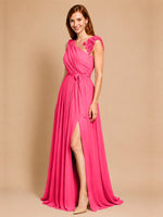 Chiffon Prom Dress with Appliques