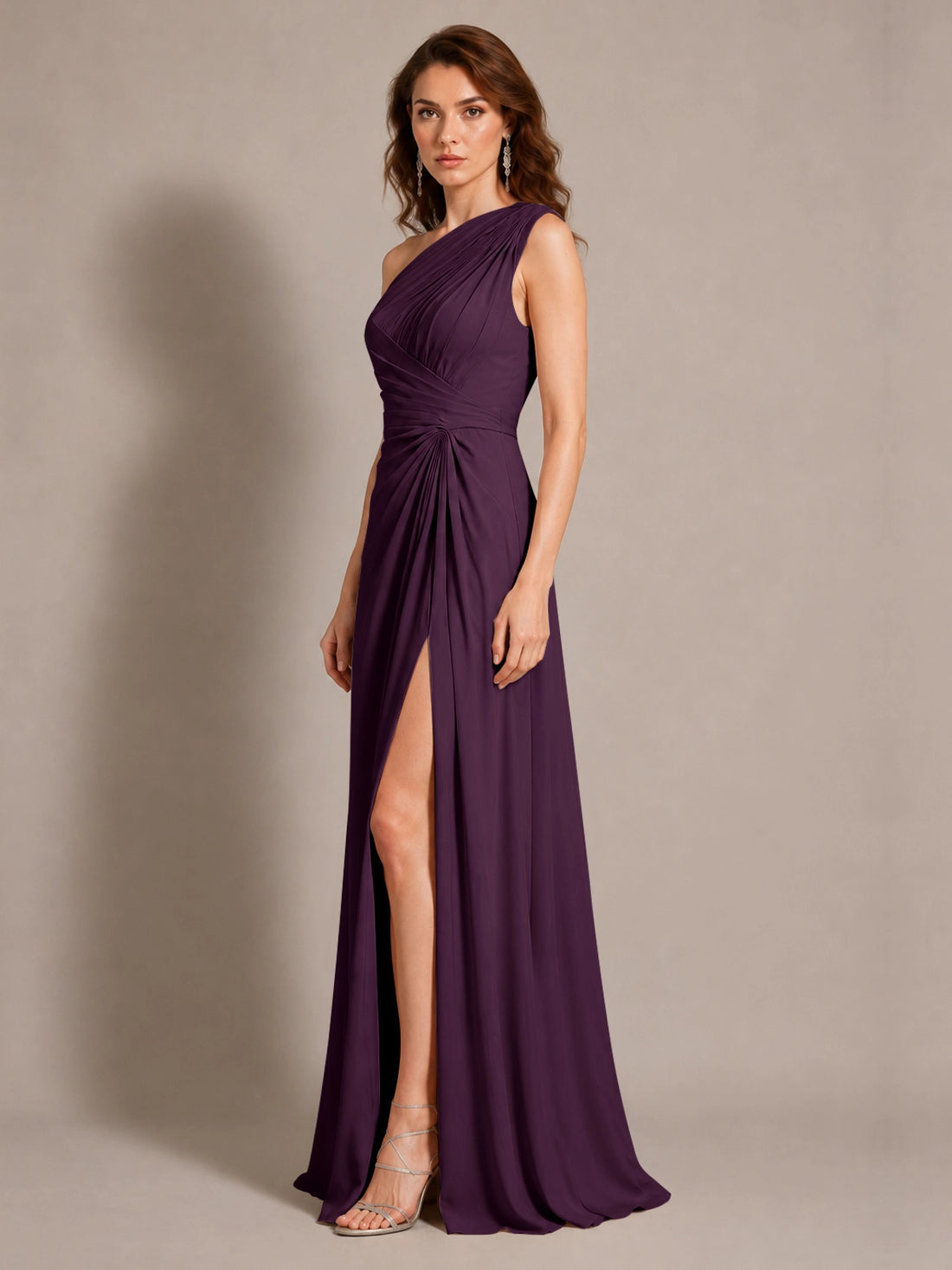 One-Shoulder Prom Dress with Slit