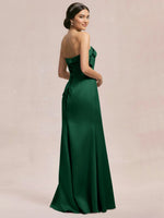Satin Bow Accent Bridesmaid Dress 