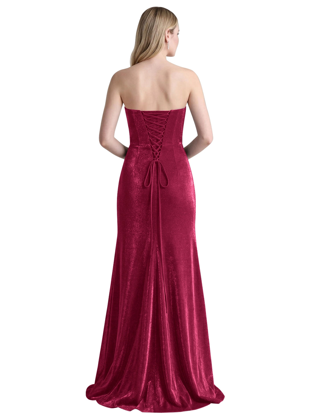 Velvet Prom Dress with Beaded Applique 